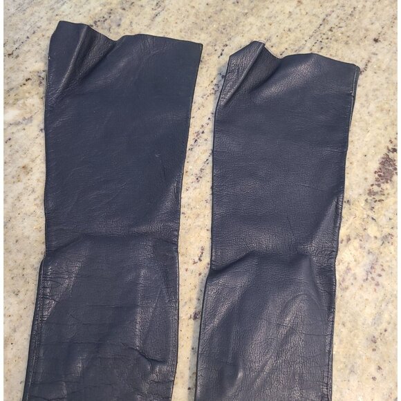 Vintage Womens Size S 6.5 Gray Soft Leather 14" Long Formal Gloves Belgium - Picture 4 of 14